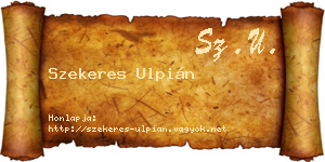 Szekeres Ulpián névjegykártya